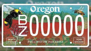 Oregon pollinator license plate
